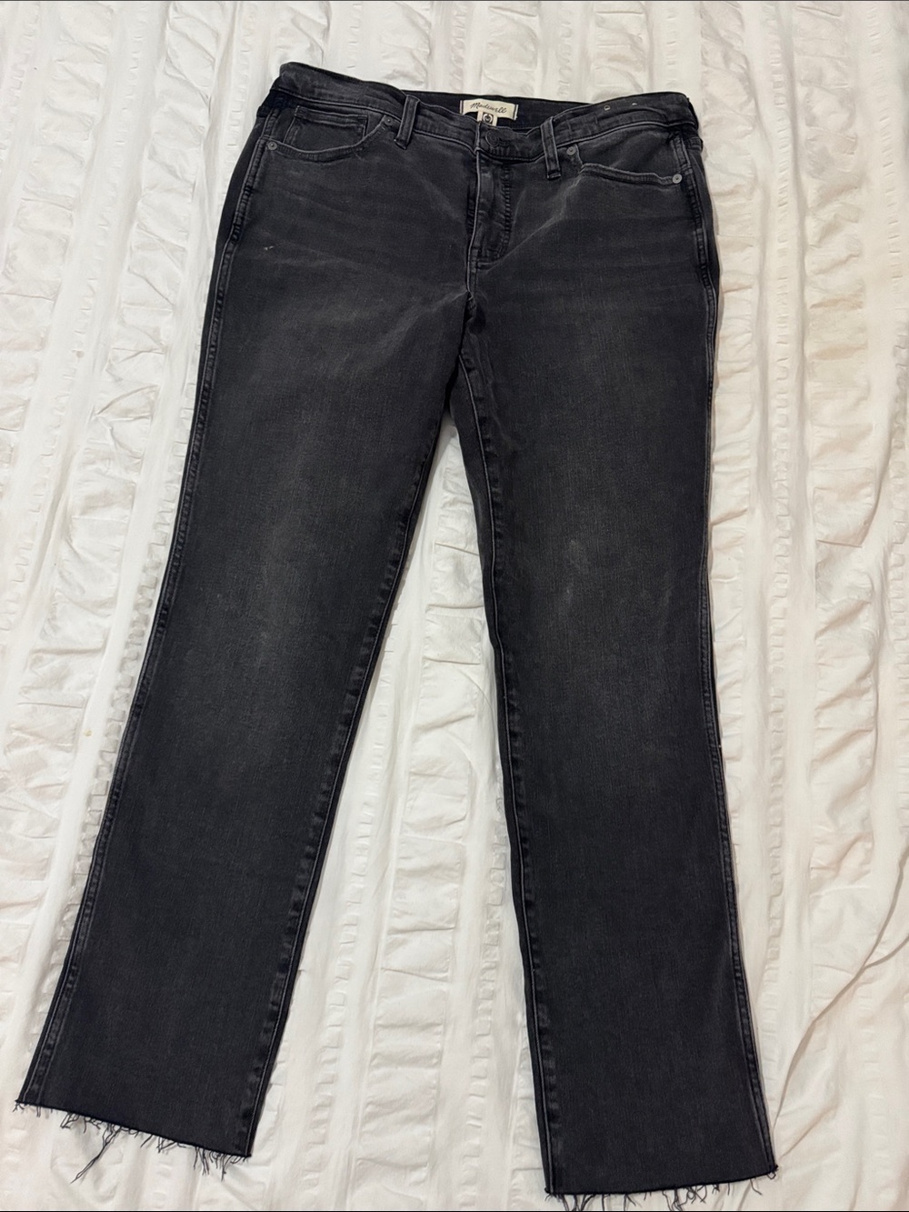 Madewell Women's Black Straight-Leg Jeans - mid rise stovepipe
